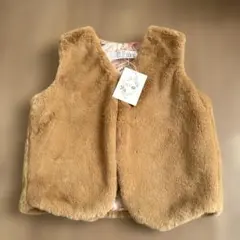 《新品》未使用ファーベスト ベージュ 花柄裏地