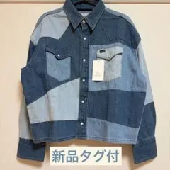 【新品タグ付】BEAUTY&YOUTH パッチワーク デニムシャツ 再構築 F
