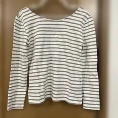 searoomlynn ベージュボーダー　長袖カットソー　前後着