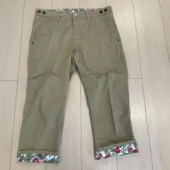 エドウィン　メンズゴルフパンツ　Mサイズ　ベージュ　無地　花柄　ハーフパンツ