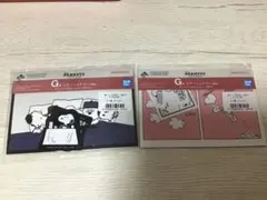 PEANUTS ステッカー 2枚セット スヌーピー 一番くじ
