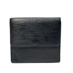 【希少】ルイヴィトン☆三つ折り財布　ブラック　エピ　 マルティエ製　ダブルホック 希少】ルイヴィトン☆三つ折り財布 ブラック エピ マルティエ製
