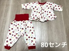 いちご柄 ベビーパジャマ サイズ80cm