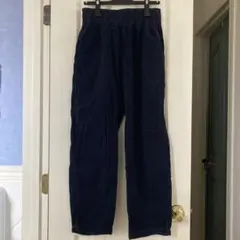 GU メンズ　パンツ　長ズボン　コーデュロイ　ネイビーブルー　紺