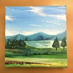 絵画　ミニキャンバス とある風景　風景画