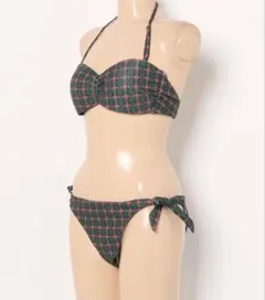 新品 / Ritzy ビンテージ風の小花模様柄 ホルターネック ビキニ 水着のサムネイル