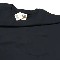 00's anvil ポケット Tシャツ ブラック無地 タグ付きデッドストック