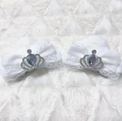 【期間限定値下げ‼️】 ♡ 猫耳 ヘアクリップ 髪飾り ベルベット 白 ♡