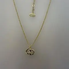 美品Christian Dior CDロゴ ネックレス ゴールド