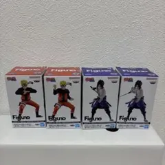 NARUTO 疾風伝 Figuno ナルト、サスケ 全4種コンプ　フィギュア