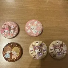 【開封のみ】サンリオキャラクターズ 刺繍缶バッチ 5点セット