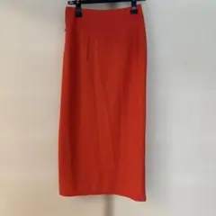 GU オレンジ タイトスカート ロング丈 スリット入り　Sサイズ