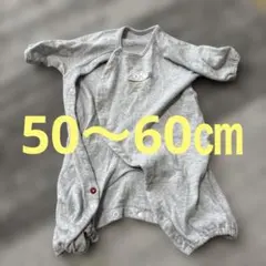 グレー コットンロンパース 70cm 男の子　女の子