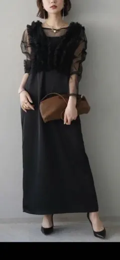 オケージョンワンピース　ブラック