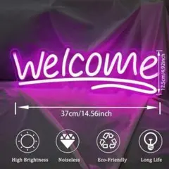光る看板・最安値セール品 在庫限りUSBウエルカムwelcomeネオンサイン