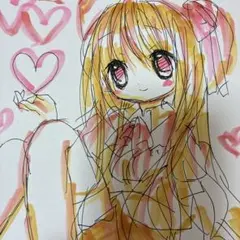バニーガール 水彩画 B5 手描きイラスト アナログイラスト イラスト