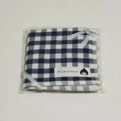 【非売品】Pichonkun、ネイビーチェックハンカチ、DAIKIN