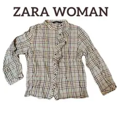 【美品・秋物】ZARA 長袖ブラウス S