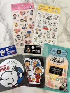 PEANUTS スヌーピー シール 5セット