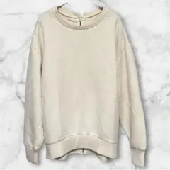 ViS ビス バックフルジップ プルオーバー スウェット アイボリー F