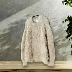 ROSE BAD シャギーニット クールネック ベージュ