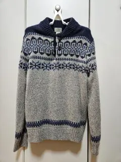 L.L.Bean ラムウール100% ノルディックニット セーター M（L相当）