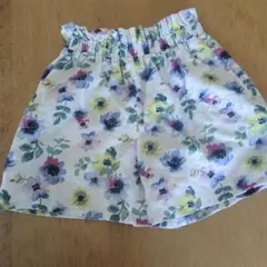 GLOBAL WORK　花柄 綿麻 ハーフパンツ 100cm