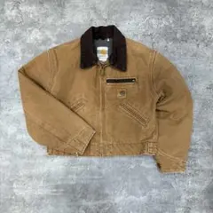 ⭐️レア！carhartt デトロイトジャケット　ブラウン　usa製　短丈 90s carhartt デトロイトジャケット ダックジャケット ブラウン