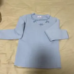 mezzo piano 水色 長袖カットソー