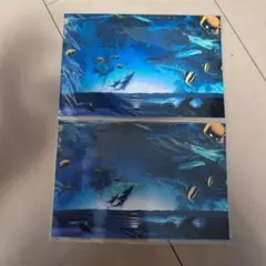 【新品未使用】ラッセン　ポストカード　2枚セット　海　魚　芸術
