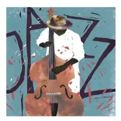 アートポスター ジャズ　音楽　ミッドセンチュリー　ファブリック　ポスター　ベース