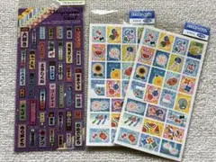 平成レトロ カラフルなイラストシールセット カミオジャパン
