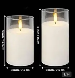 【2種類×6個ずつ】LEDキャンドル大、小　披露宴　結婚式　蝋燭