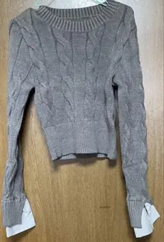 ニットセーター ショート丈