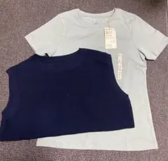 muji 新品カットソー＆メッシュニットベスト