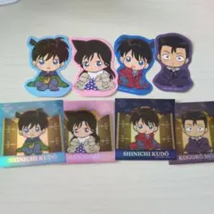 名探偵コナン ちぢませ隊 ステッカーコレクション 工藤新一 毛利蘭　毛利小五郎