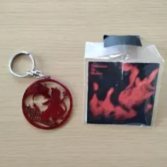 東方project 藤原妹紅　いそため　レーザカット　キーホルダー　ワインレッド
