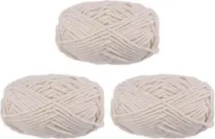 uxcell 3スキンズ シェニール糸毛 布糸 3x100g 手芸 毛糸