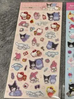 ラメ入り樹脂もりシール　サンリオ