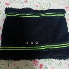 フリース ネックウォーマー 黒/緑