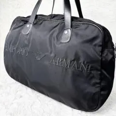 EMPORIO ARMANIエンポリオアルマーニ　ボストンバッグ　大容量　黒