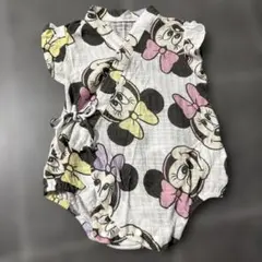 Disney ミニーちゃん ベビー甚平 60-70cm ロンパース 夏