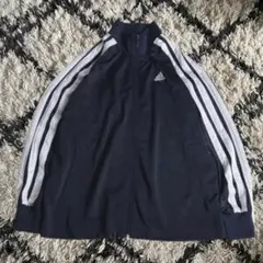 adidas 00s ロゴ刺繍 太スリーライン 国旗タグ 古着トラックジャケット