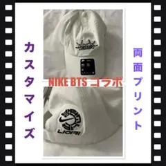 nike bts コラボ 韓国限定カスタマイズ 前後両面シールキャップ Ｍ／Ｌのサムネイル