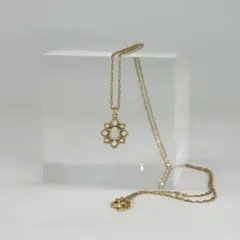 ち*ぃ様 (完売品)agete K18 サークル ダイヤモンド ネックレス オー