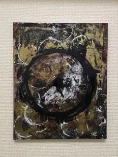 606 x 606mm アクリル抽象画 作家物 ドット上の線 真作|mercari商品