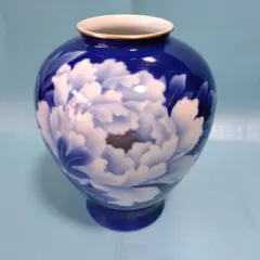 大倉陶園 OKURA 花瓶 ブルーローズ 金彩 - メルカリ