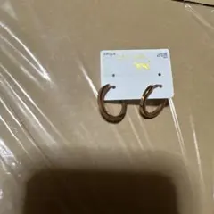 ステンレス製　ピンクゴールド　フープ　ピアス