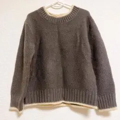 セーター 【120cm】 ニット グレー 子供 秋冬