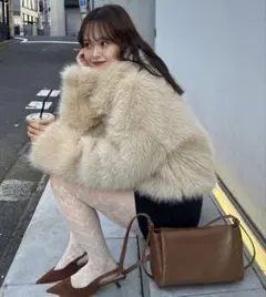 mystic ショートファーコート